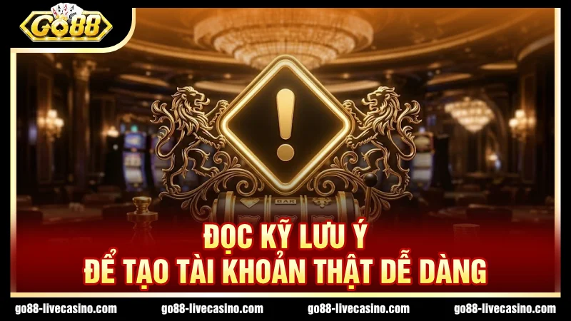 Đọc kỹ các lưu ý khi tạo tài khoản tại cổng game