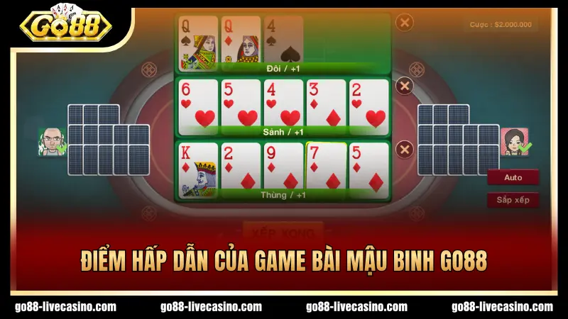 Điểm hấp dẫn của game bài Mậu Binh GO88